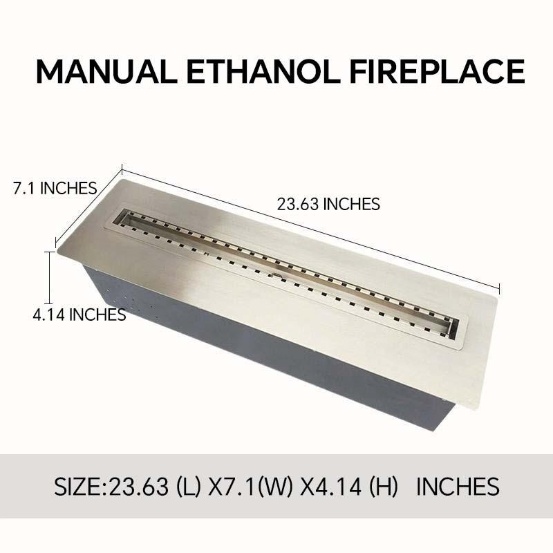 Ethanol Rectangular Fireplace Core