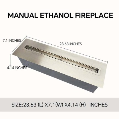 Ethanol Rectangular Fireplace Core