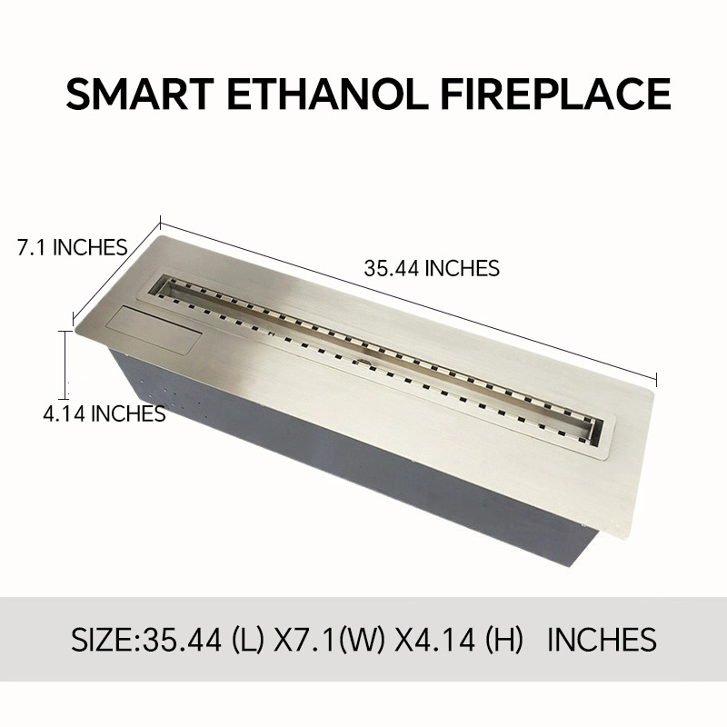 Ethanol Rectangular Fireplace Core