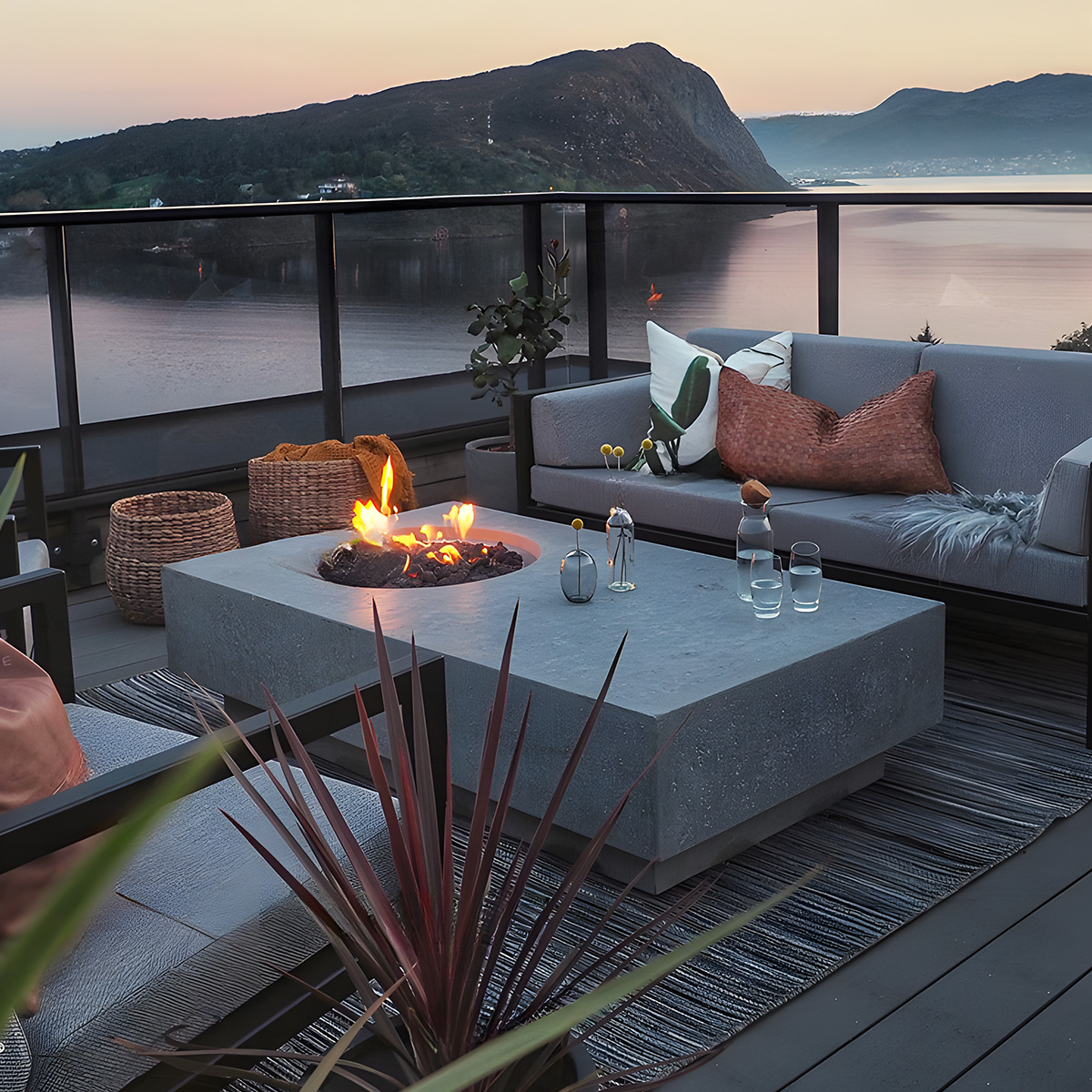 Outdoor Tabletop Fireplace Spring 1 (Customized)