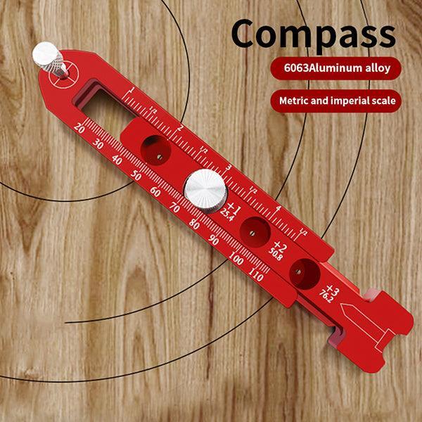 TrekDrill Woodworking Compass Scriber Circular Drawing Tool Adjustable Measurement Tool