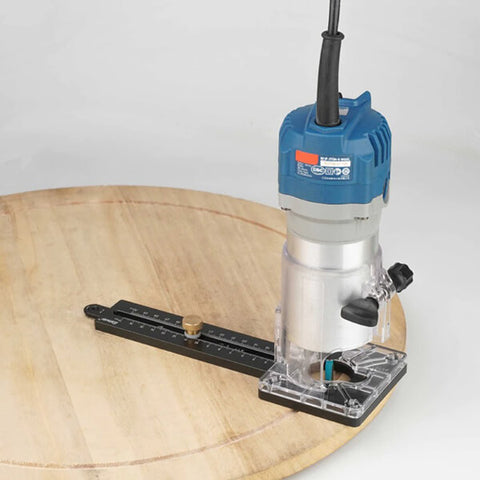 TrekDrill router circle cutting jig cutting circles with a router