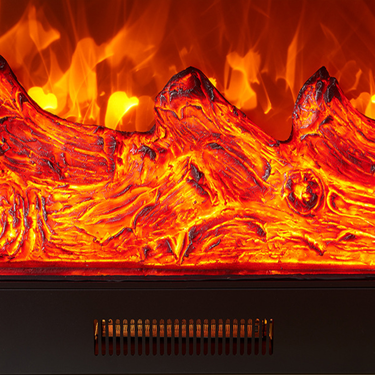 French style simulated flame electronic fireplace modern solid wood decorative cabinet heating