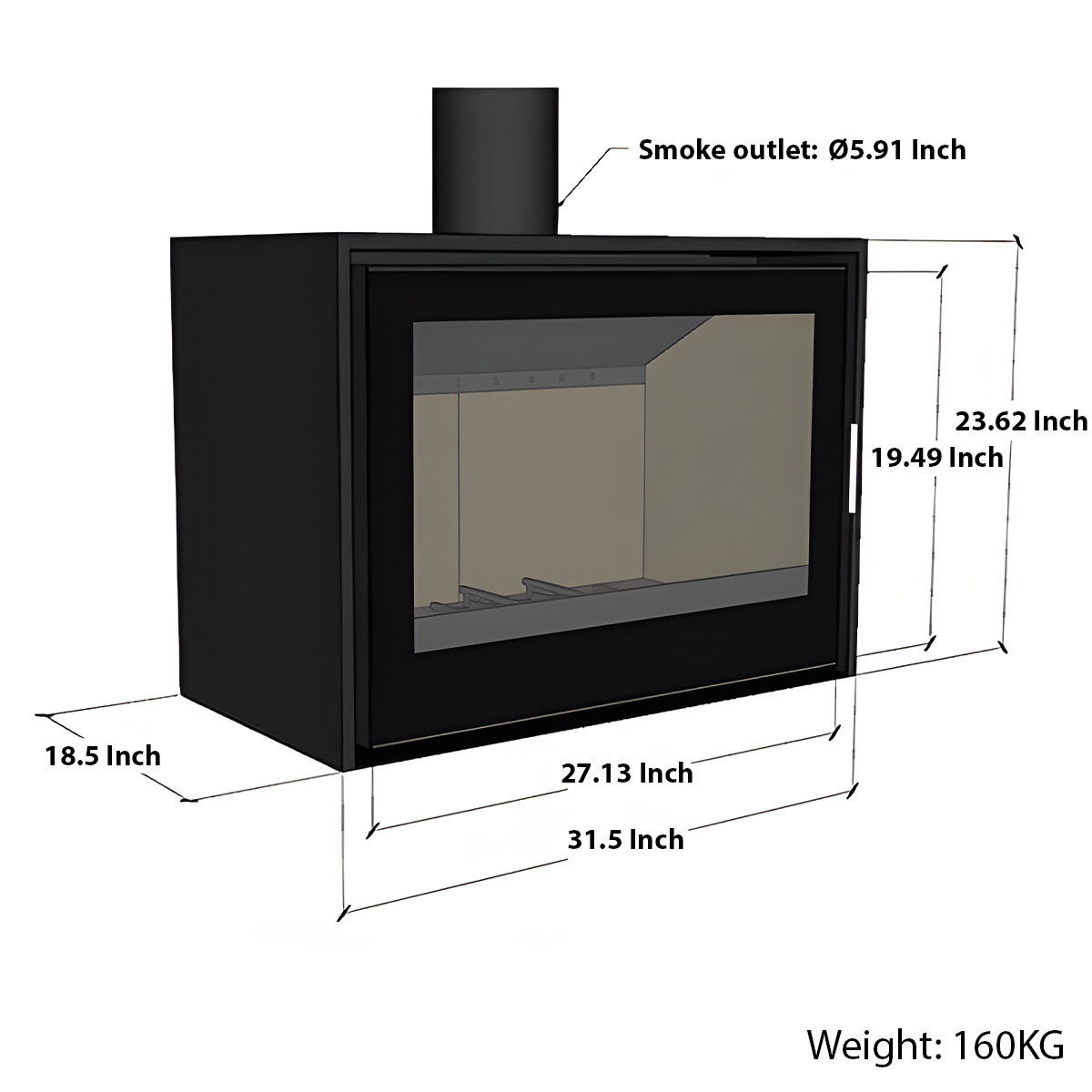 Modern European style real fire fireplace Warm 1