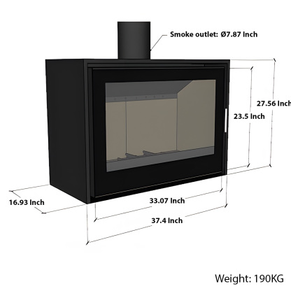 Modern European style real fire fireplace Warm 1