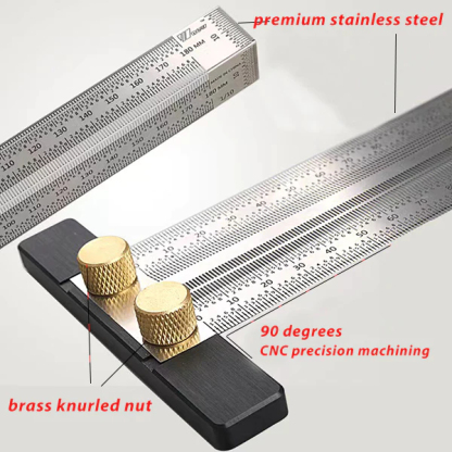 TrekDrill Pro T-Rules Measure Marking Scribing Ruler for Woodworking