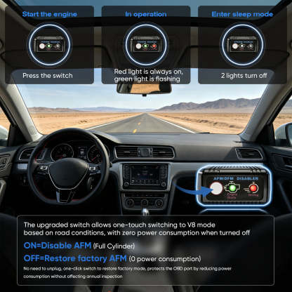 ROPODE AFM/DFM Disabler with On/Off Switch for Compatible GM V6/V8 Trucks