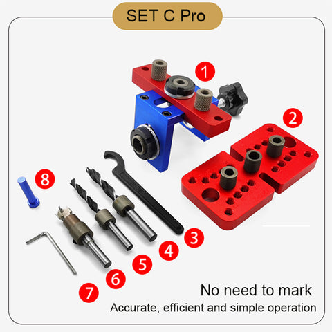 TrekDrill Precision Doweling Jig Kit furniture cam lock jig for Furniture Connecting