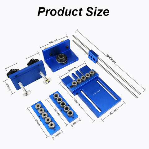 TrekDrill Universal High Precision Jig Dowel Cam Jig Minifix Jig Kit 3 In 1 Woodworking Drill Guide Kit Locator