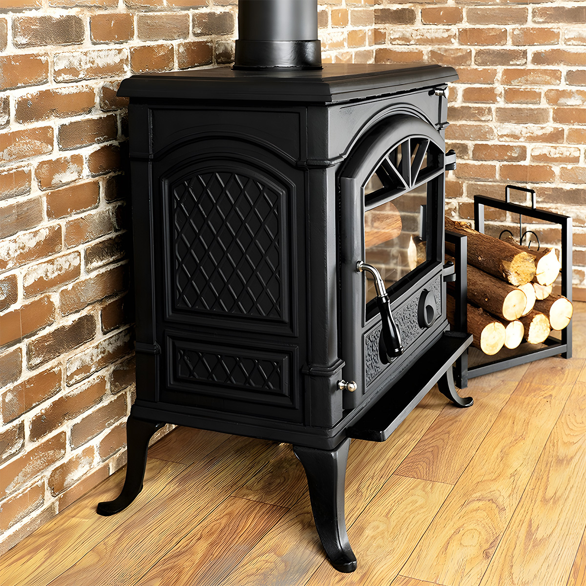 European Retro Style Real Fire Fireplace Warm 2
