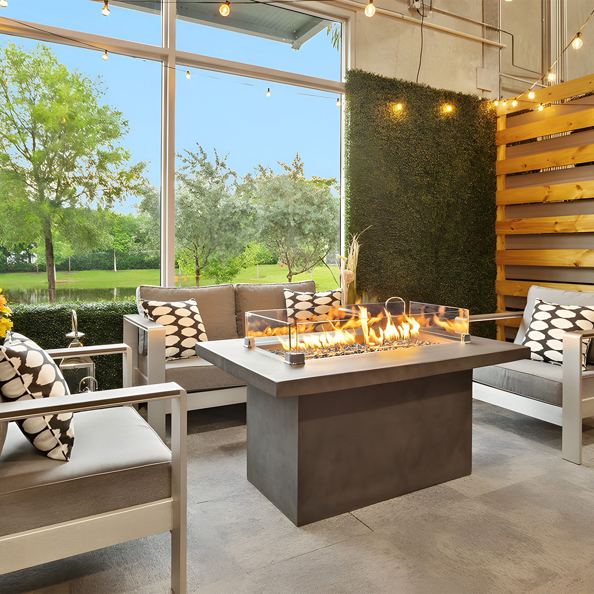 Gas Fireplace Fire Pit Table Radiant Eclipse 5