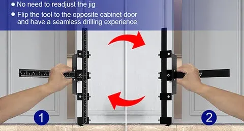 TrekDrill Pro Cabinet Hardware Jig Adjustable Drill Guide