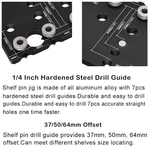 Precision Shelf Pin Drilling Jig Template