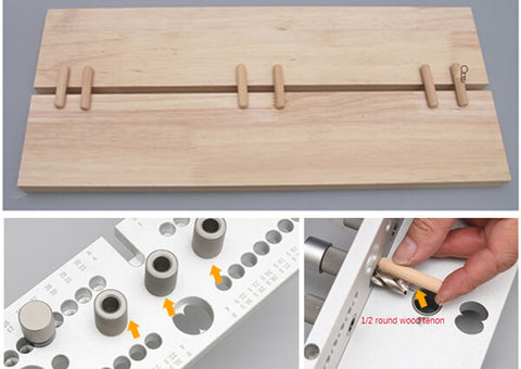 TrekDrill Doweling Jig Kit Furniture Cam Lock Jig for Woodworking