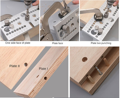 TrekDrill Doweling Jig Kit Furniture Cam Lock Jig for Woodworking