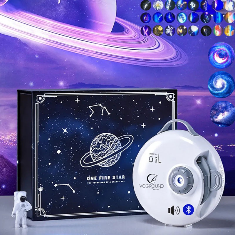 Projector Bluetooth Speaker Night Table Lamp Galaxy Sky Star Projection Controlled Milky Way