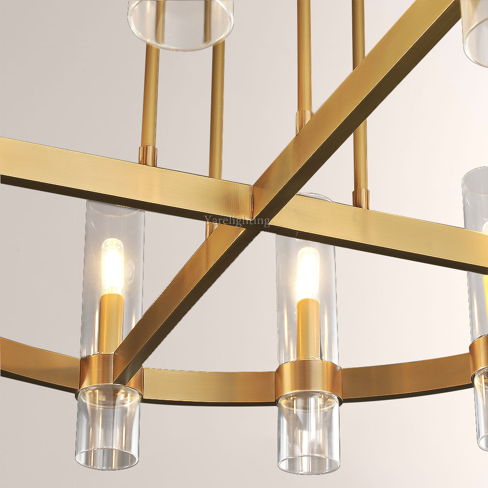 Olivia Round Chandelier Art Blown Glass 36"