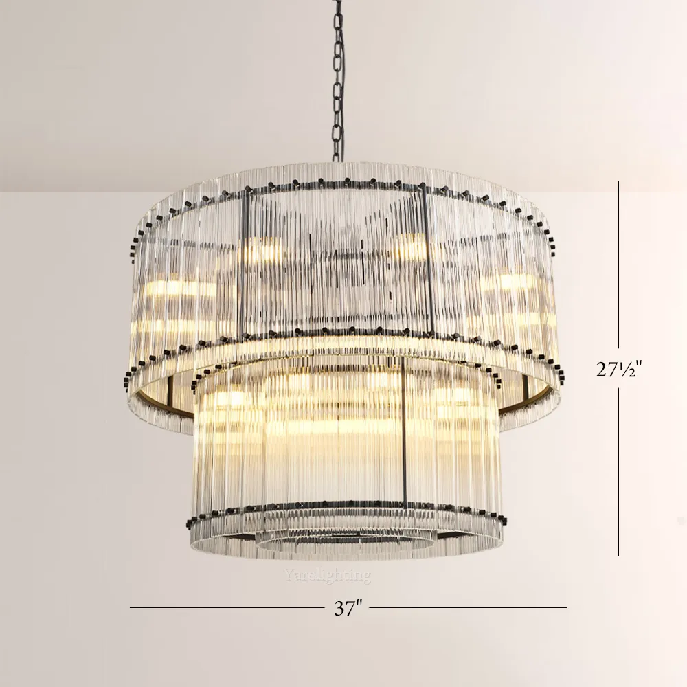 Amelia 2-Tier Round Chandelier 37"
