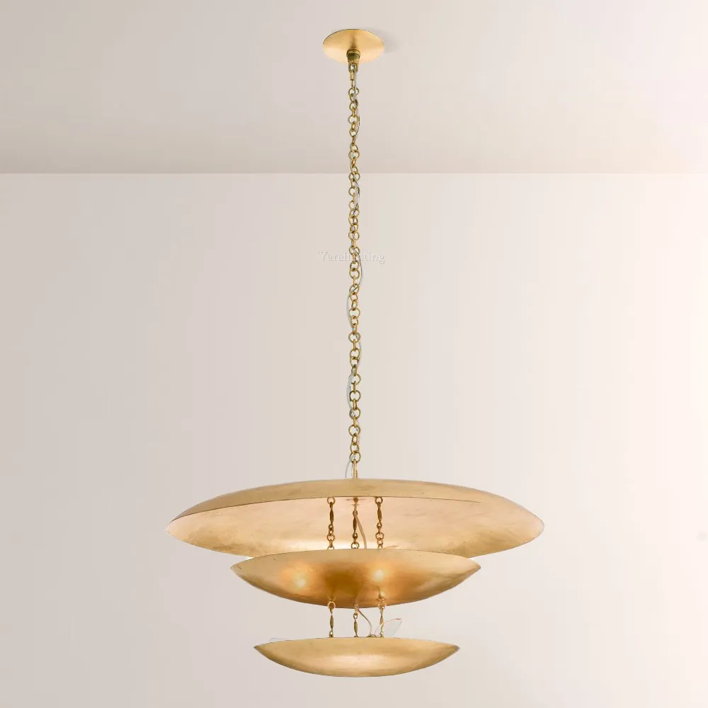 Florklo Large Round lron Chandelier 31" for Bedroom,Factory Discount,