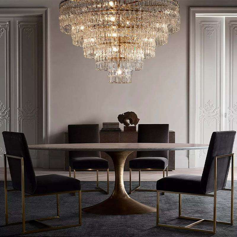 Mia 4 Tier Crystal Round Chandelier 48"