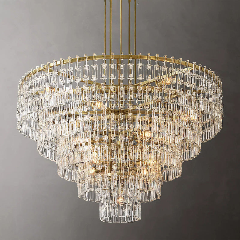 Mia 5 Tier Crystal Round Chandelier 60"
