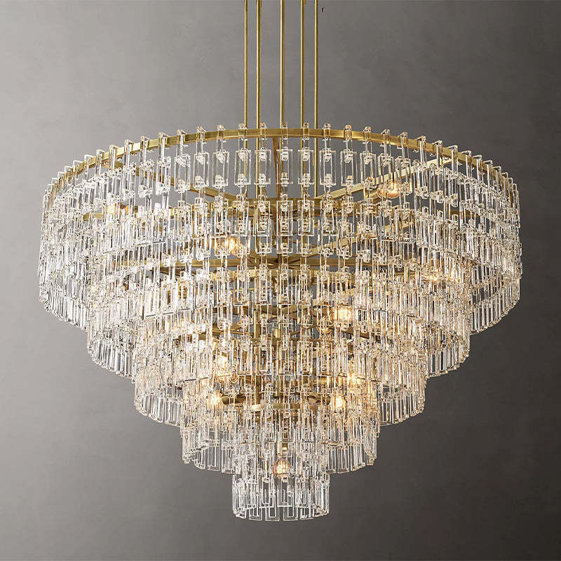 Mia 5 Tier Crystal Round Chandelier 60"