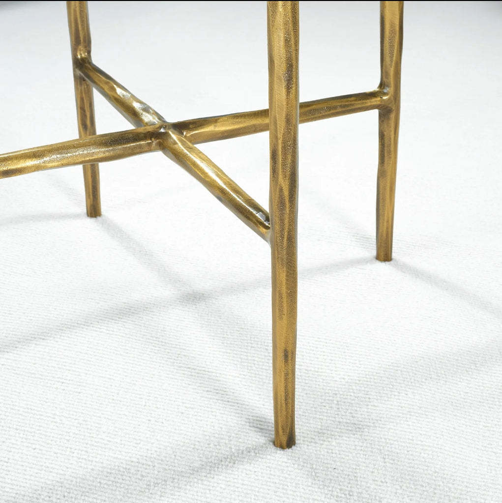 Thaddeus Glass Round Side Table 18" 22"