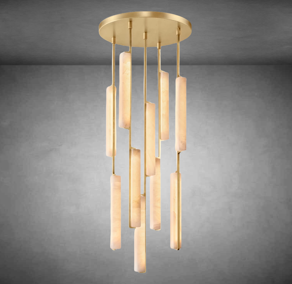 Auduban Alabaster Round Chandelier