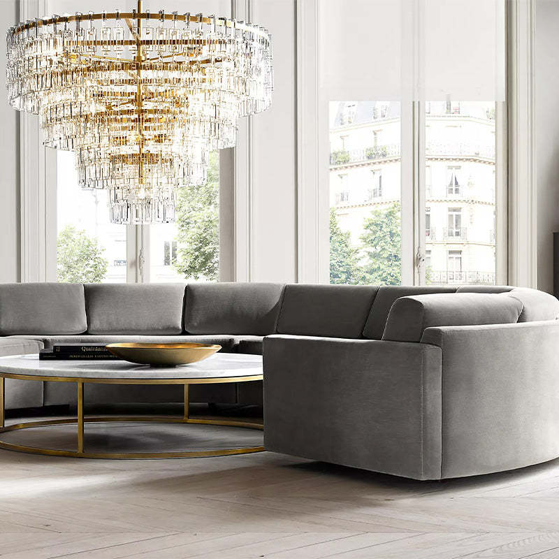 Mia 4 Tier Crystal Round Chandelier 48"