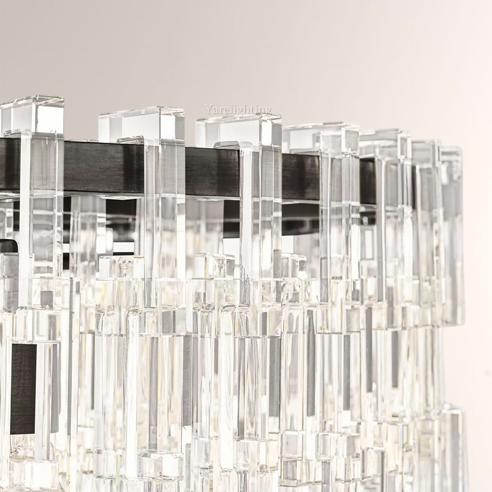 Mia 3 Tier Crystal Round Chandelier 36"