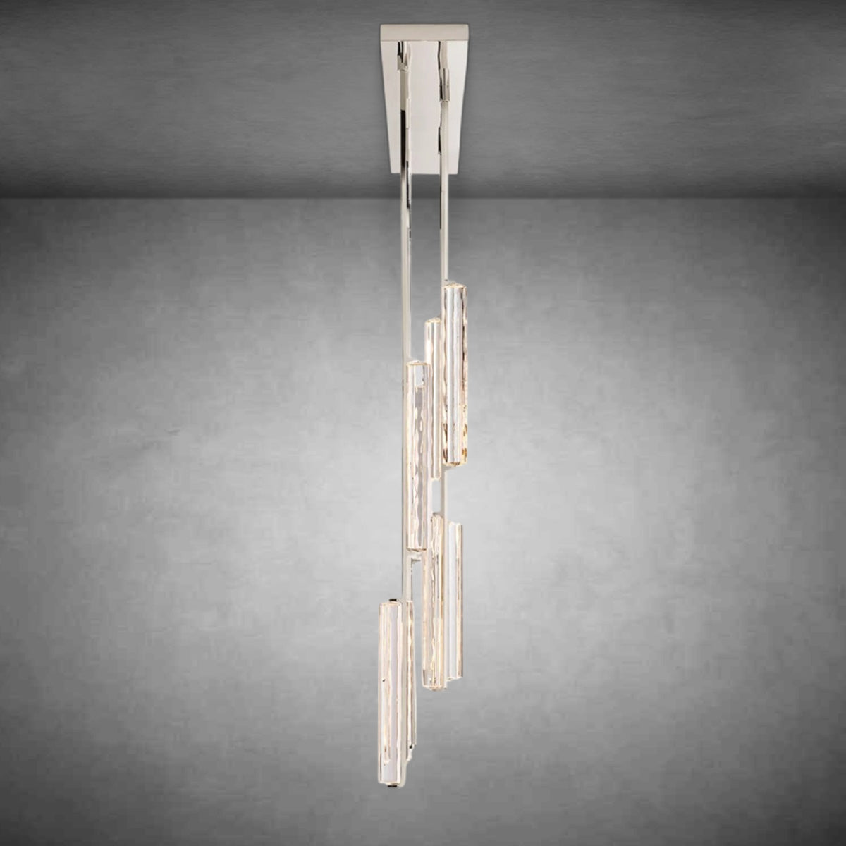 Auduban Crystal Linear Chandelier 54"