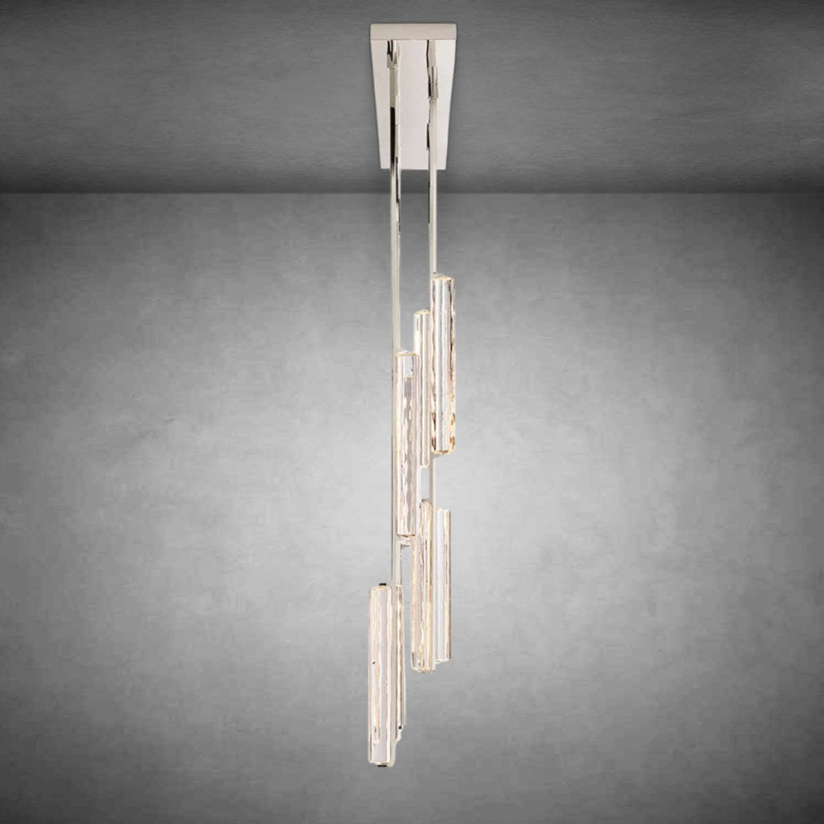 Auduban Crystal Linear Chandelier 54"