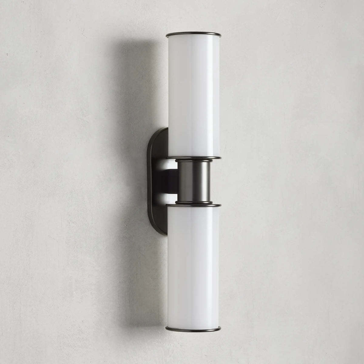 Harlin Modern Milk Glass 2-Light Wall Sconce