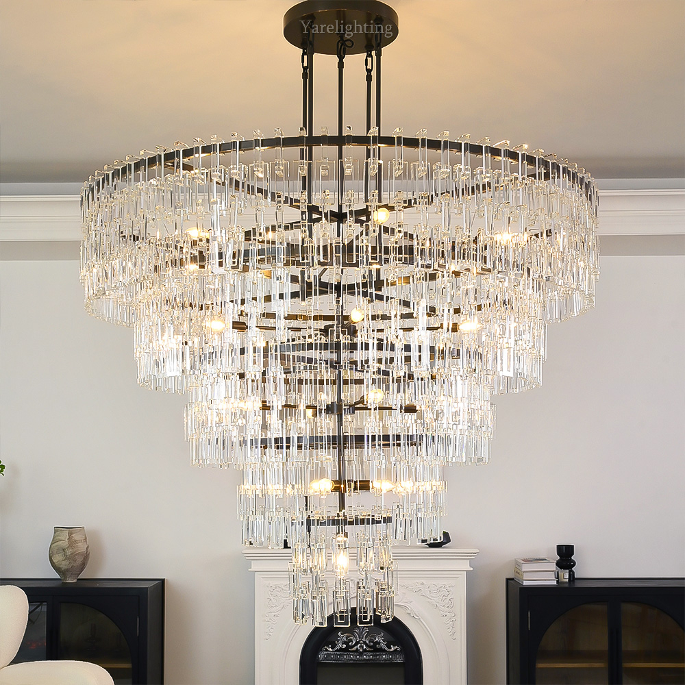 Mia 5 Tier Crystal Round Chandelier 60"