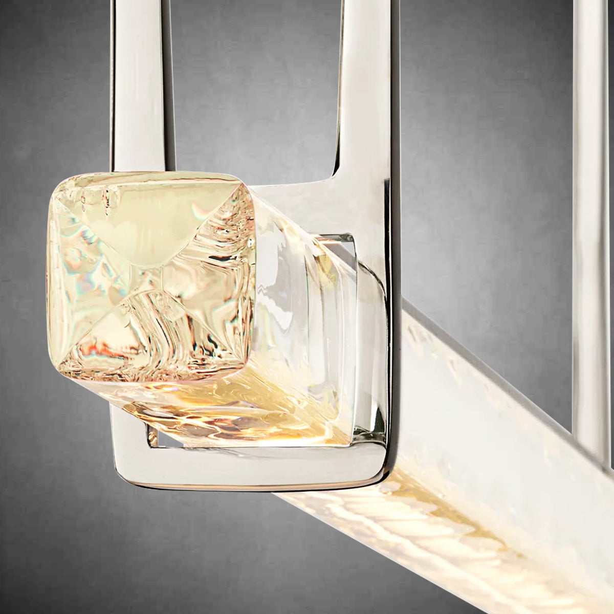 Auduban Crystal Single Bar Linear Chandelier