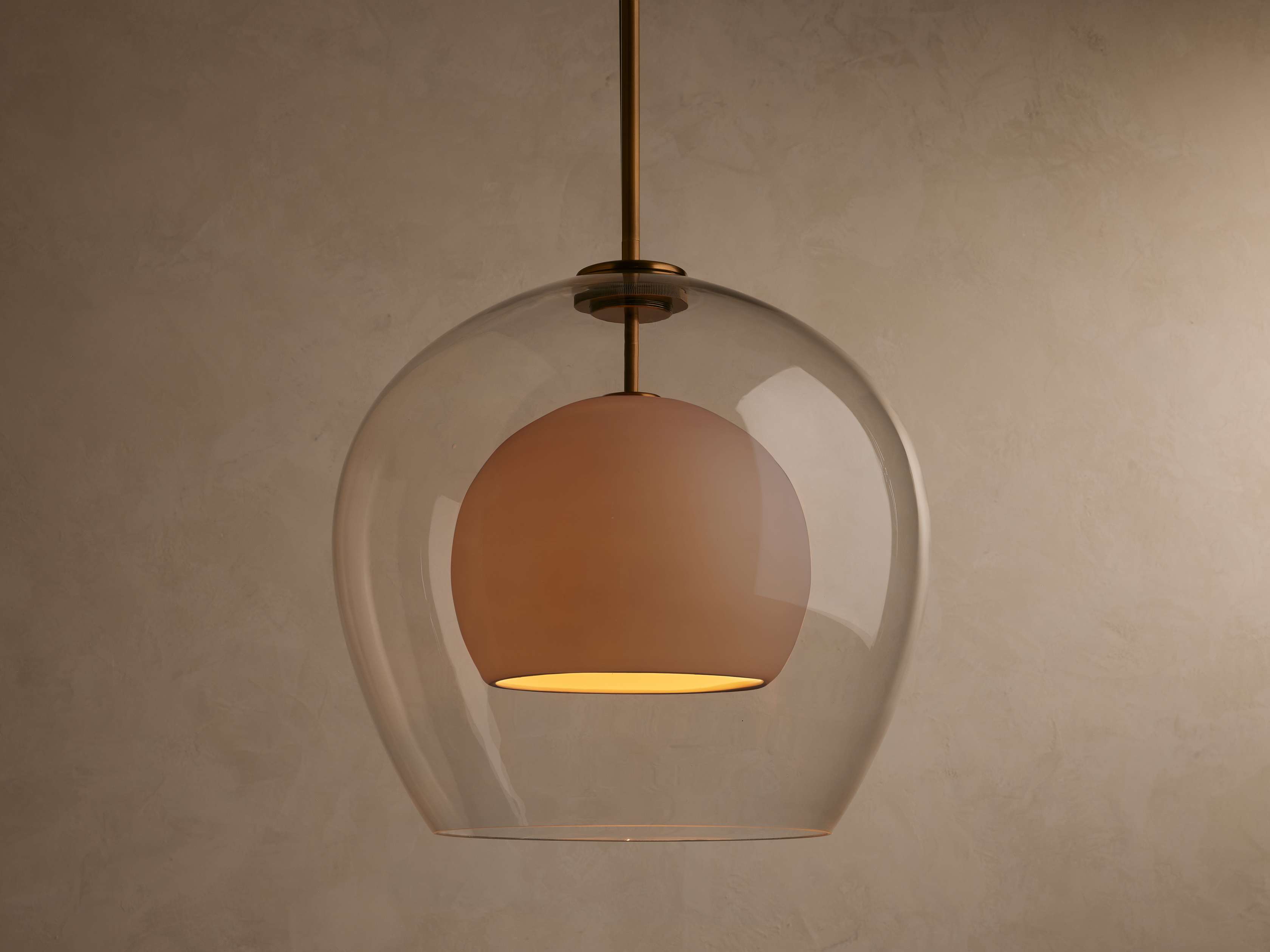Romy Pendant, Modern Glass Dome Light for Kitchen Island