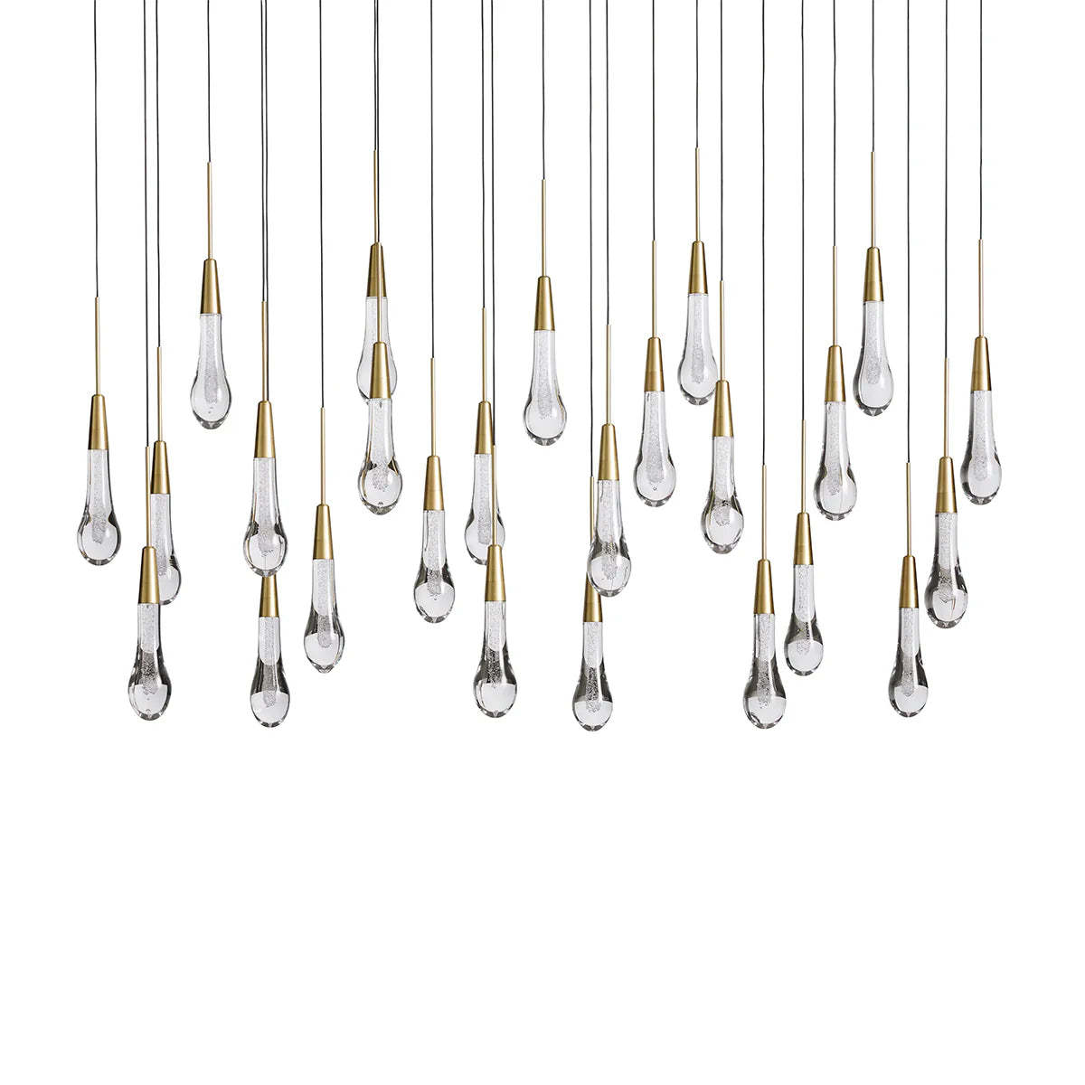 Rain Glass Soltaire Linear Chandelier