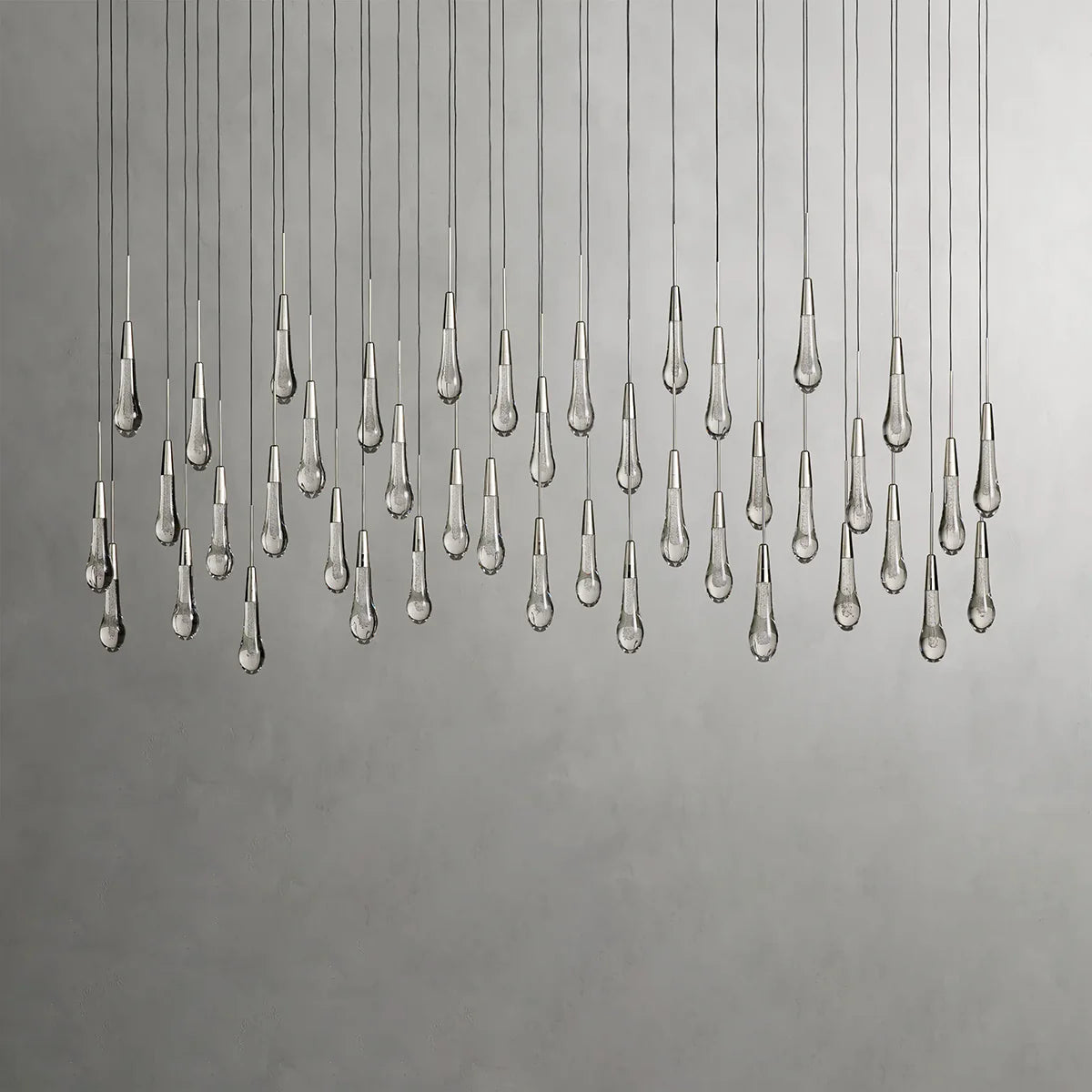 Rain Glass Soltaire Linear Chandelier