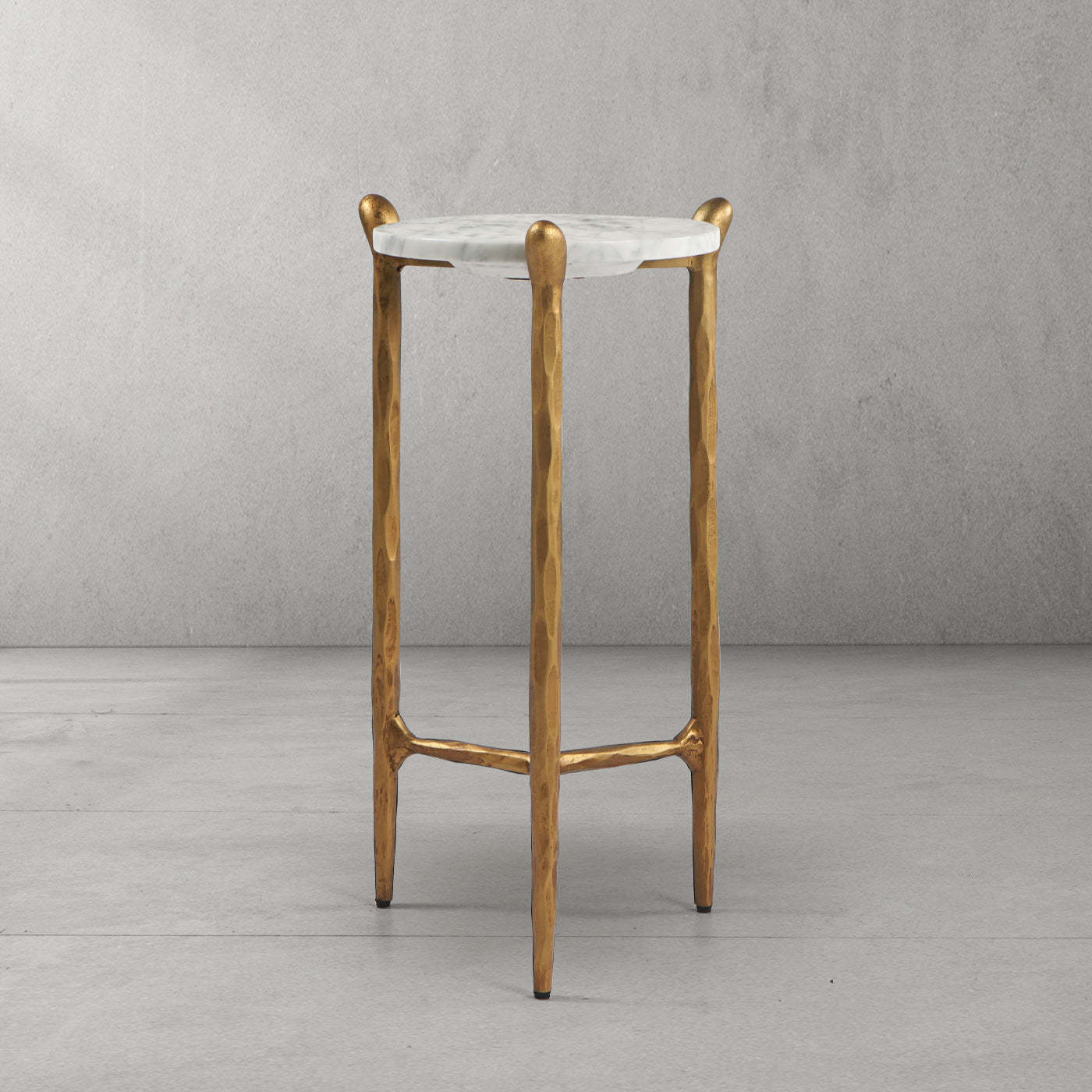 Thaddeus Round  Horn Marble Coffee Table & Side Table