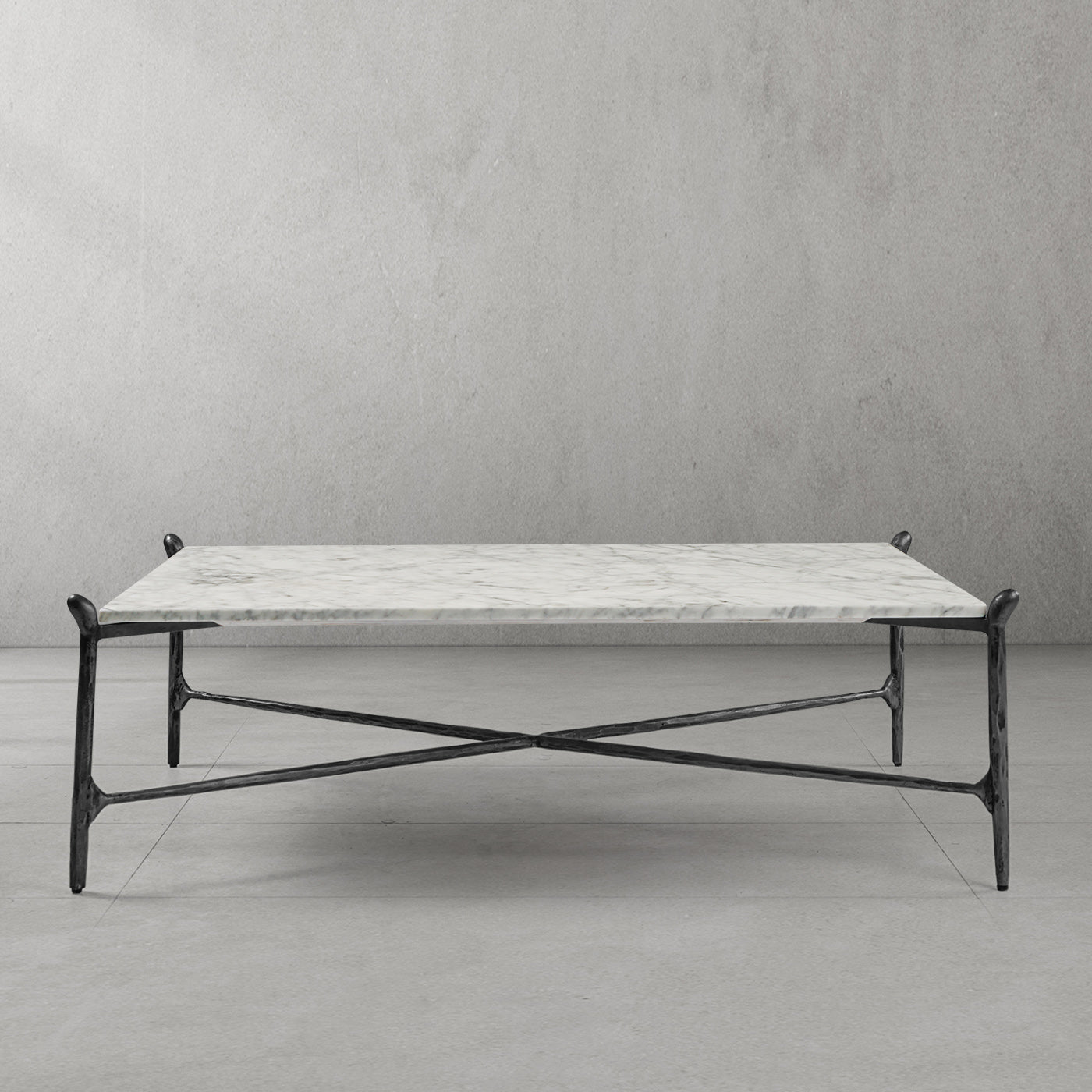 Thaddeus Square Horn Marble Coffee Table 39" 50"
