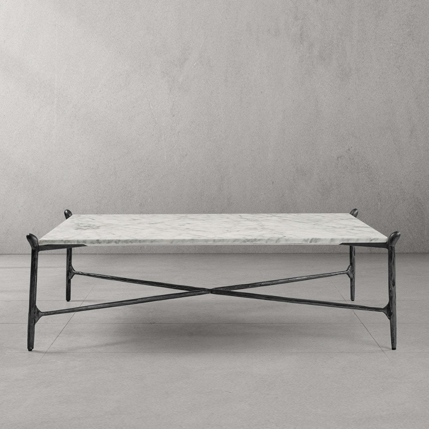 Thaddeus Square Horn Marble Coffee Table 39" 50"