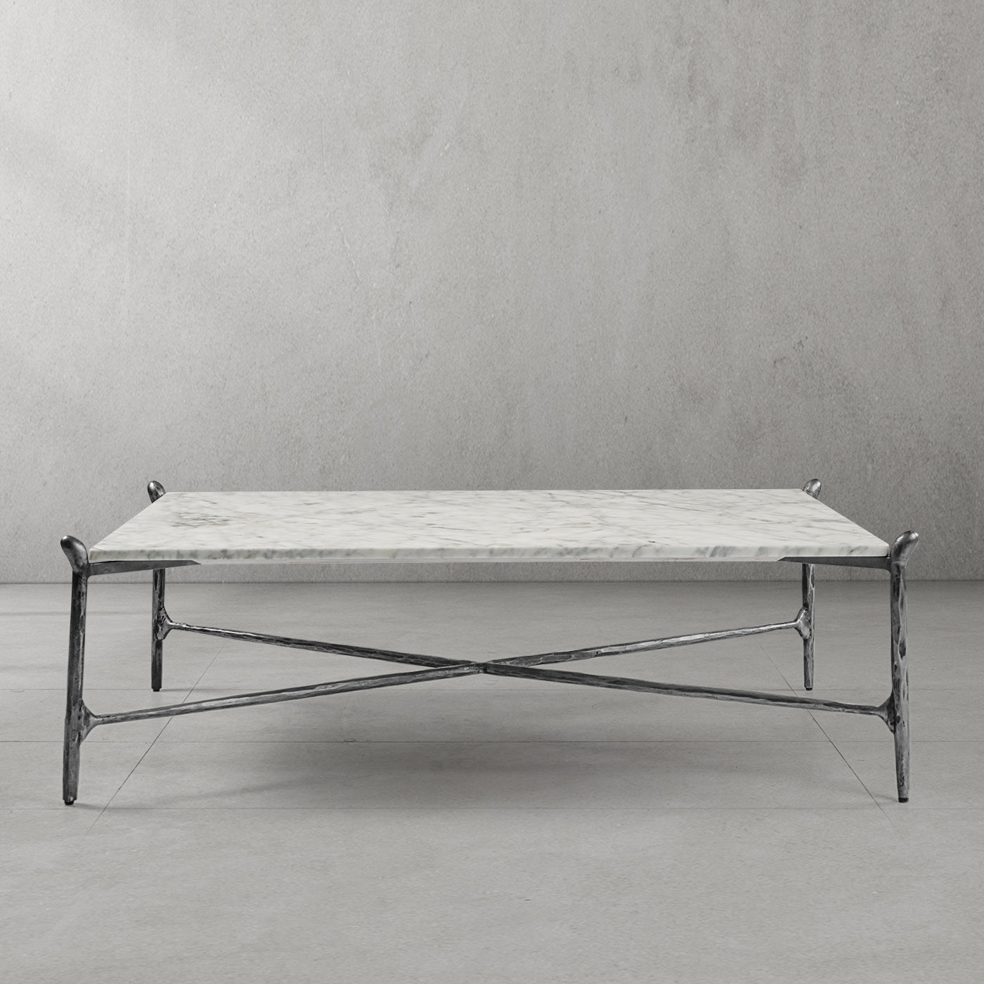Thaddeus Square Horn Marble Coffee Table 39" 50"