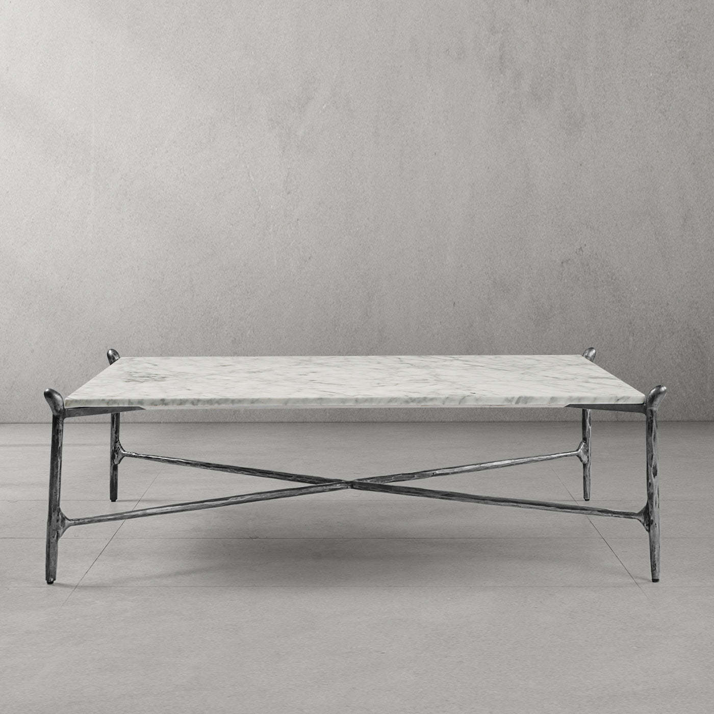 Thaddeus Square Horn Marble Coffee Table 39" 50"