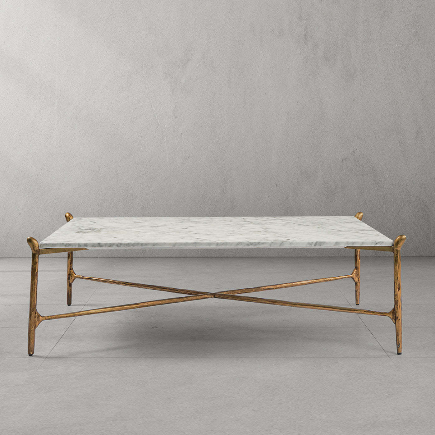 Thaddeus Square Horn Marble Coffee Table 39" 50"