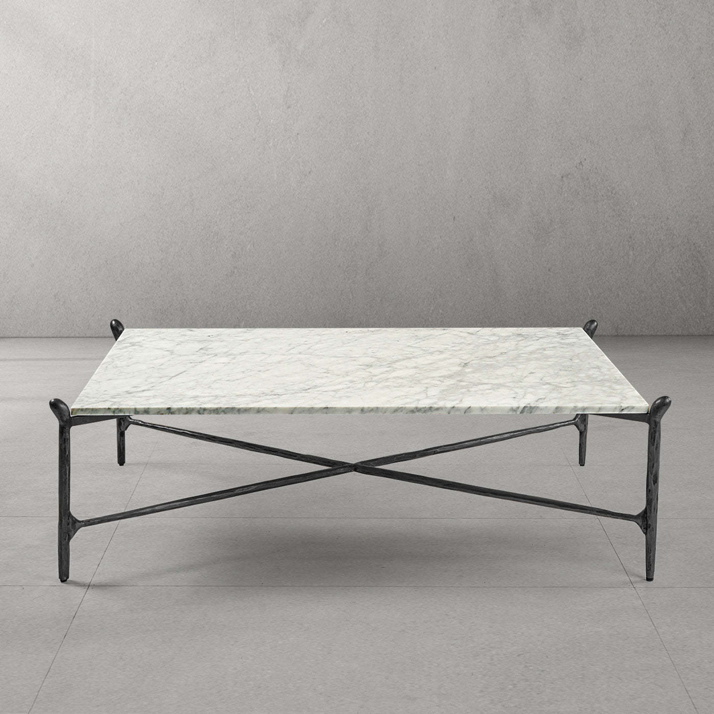 Thaddeus Square Horn Marble Coffee Table 39" 50"