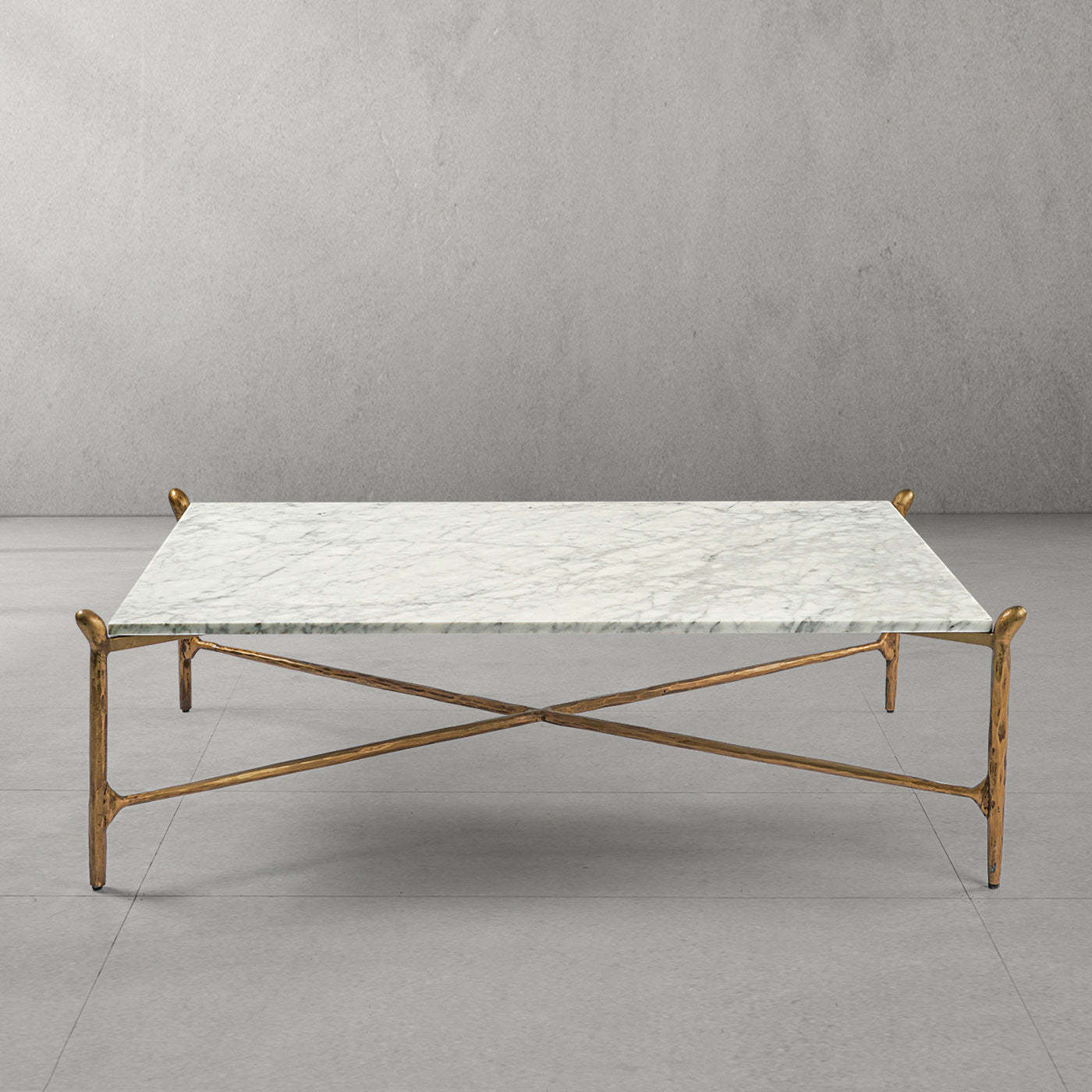 Thaddeus Square Horn Marble Coffee Table 39" 50"