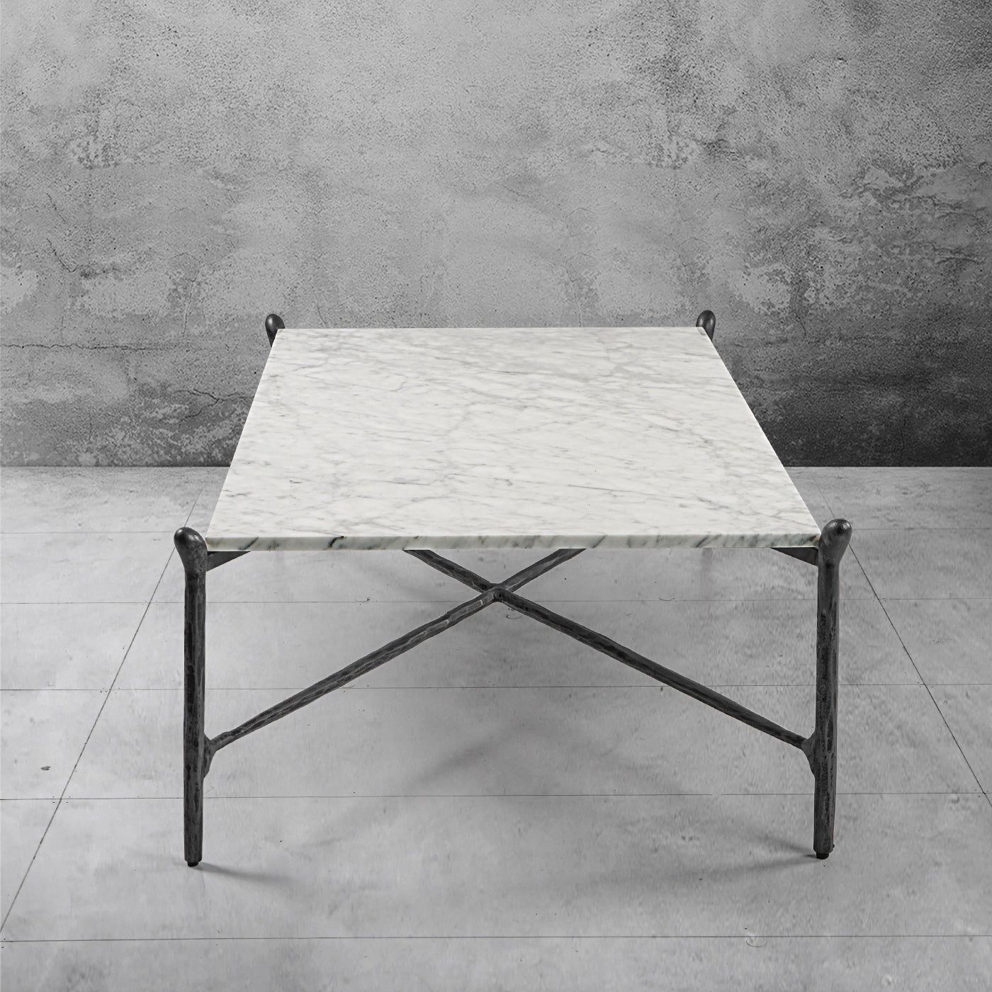 Thaddeus Square Horn Marble Coffee Table 39" 50"