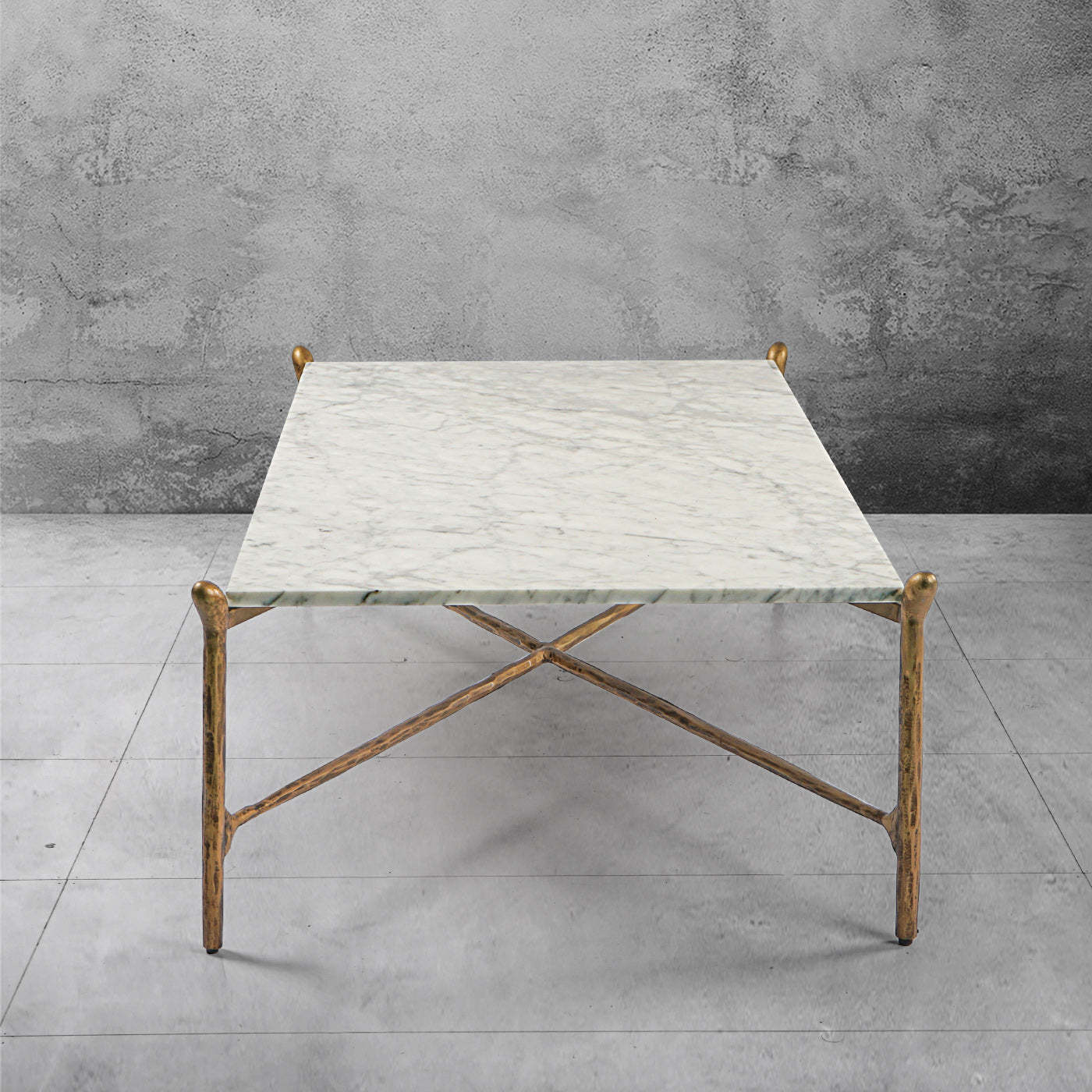 Thaddeus Square Horn Marble Coffee Table 39" 50"