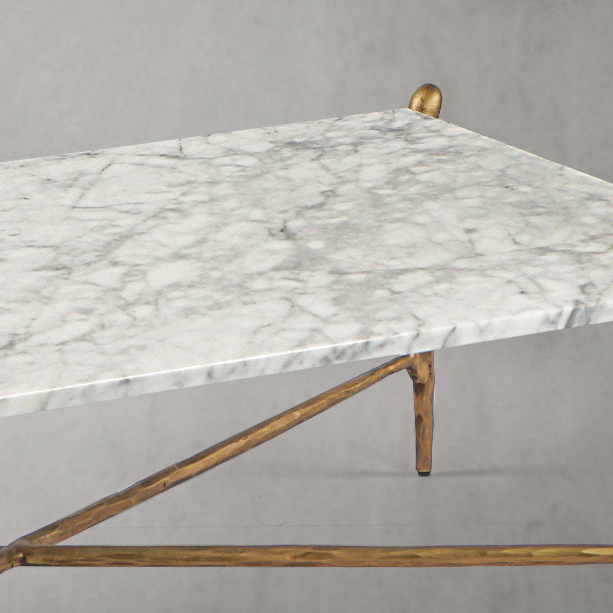 Thaddeus Square Horn Marble Coffee Table 39" 50"