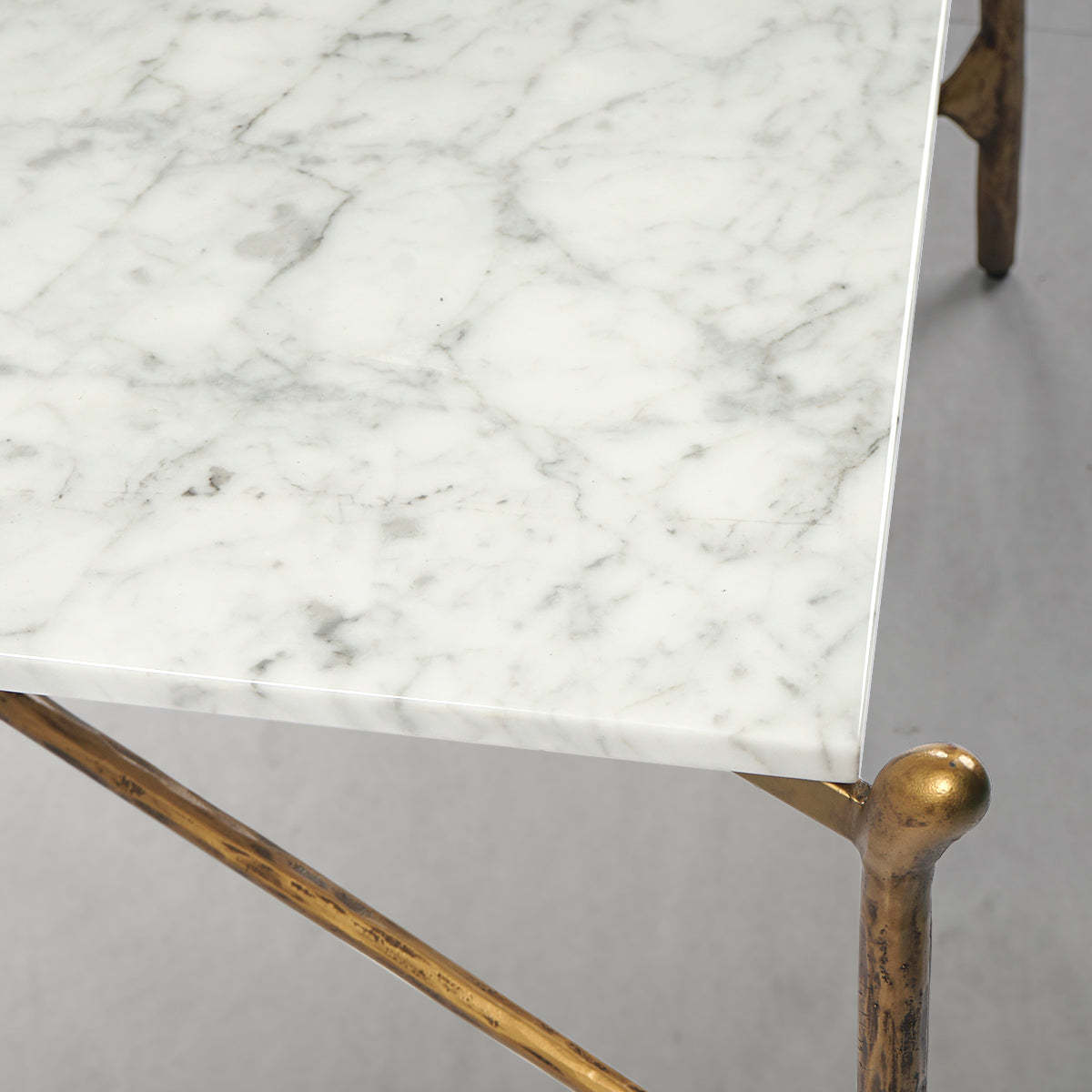 Thaddeus Square Horn Marble Coffee Table 39" 50"